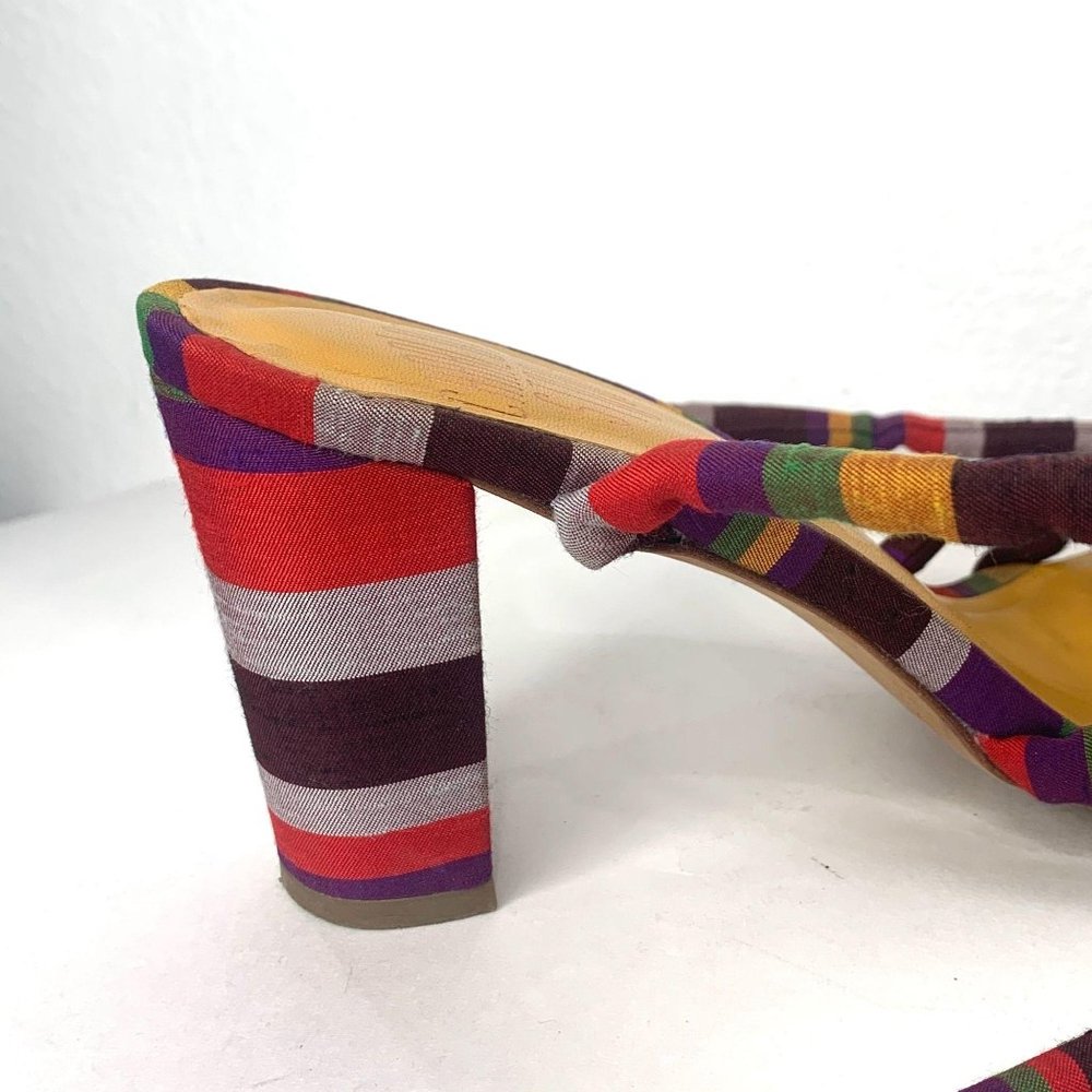 Charlotte Stone Anthropologie Tie Purple Heels - Picture 5 of 11